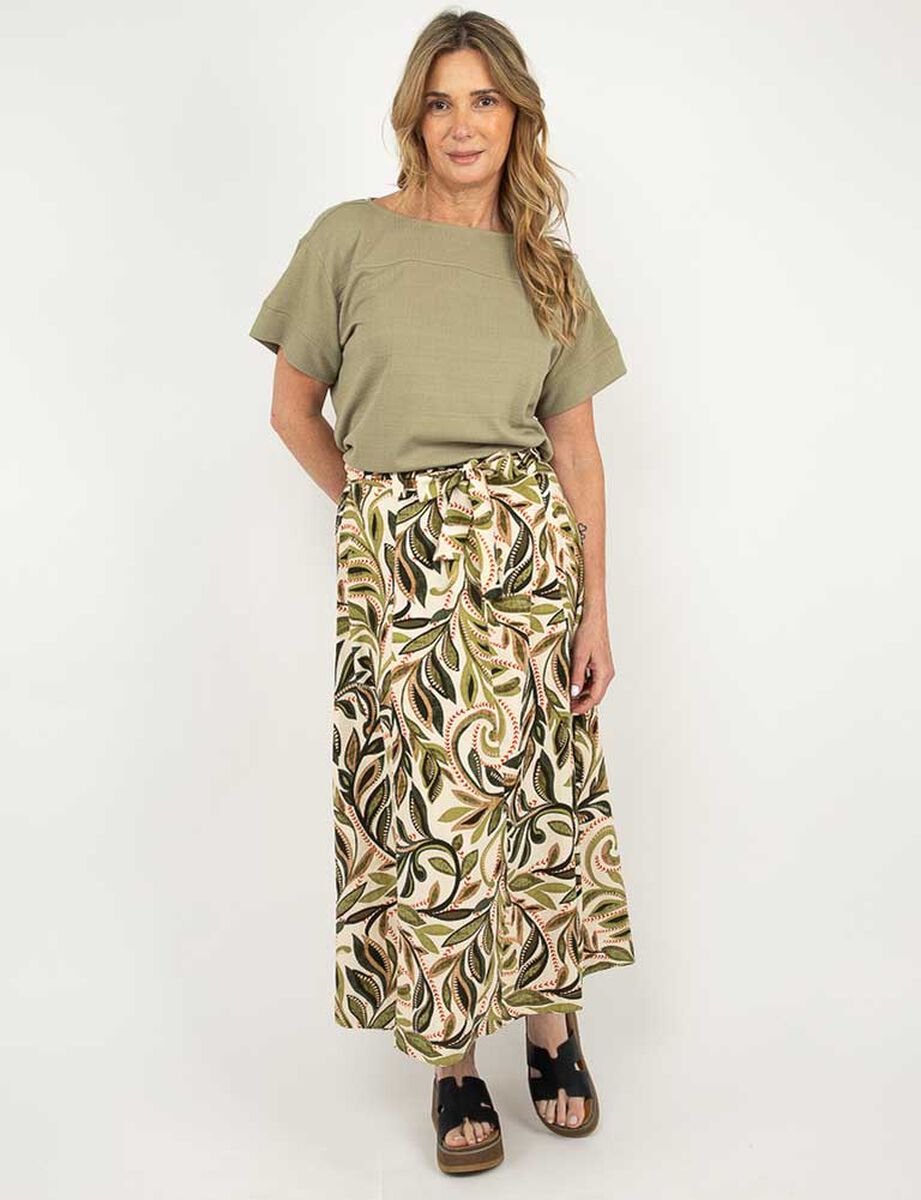 Falda Maxi Estampada Mujer Portman Club