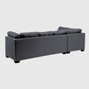Seccional Izquierdo Muebles MPR Edimburgo 5 Cuerpos Gris Oscuro