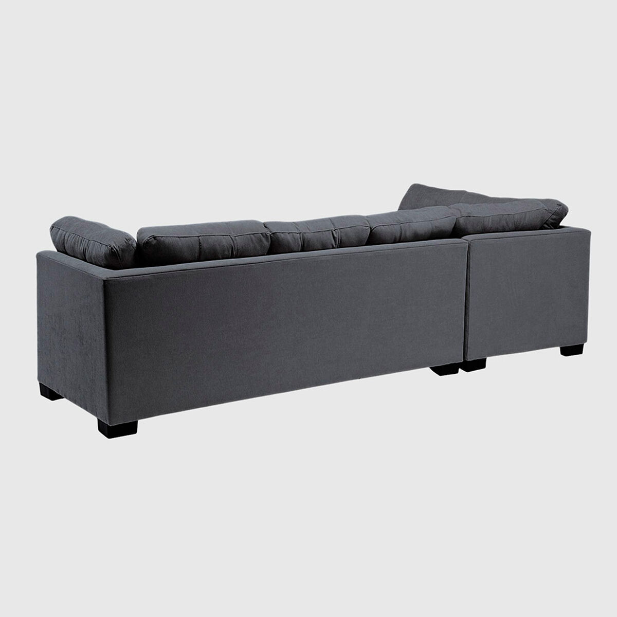 Seccional Izquierdo Muebles MPR Edimburgo 5 Cuerpos Gris Oscuro