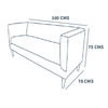 Sof&aacute; Tela Velvet Latam Home Sorrento 2 Cuerpos