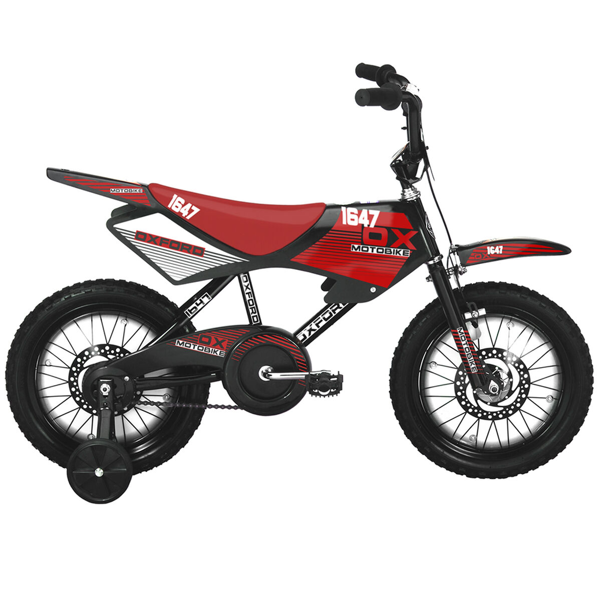 BIC.NINO OXFORD  BM1647 MOTO BIKE NEGRO/ROJO