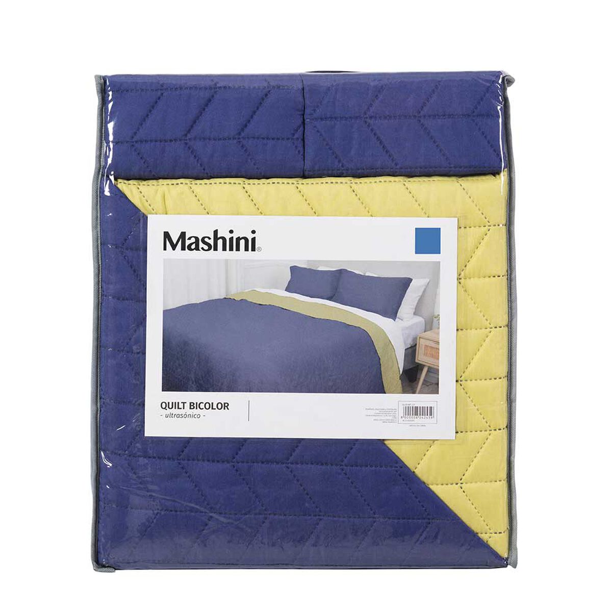 Cubrecama Mashini 2 Plazas Liso Violeta Pistacho