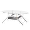 Mesa de Centro Home Mobili Oval Silver