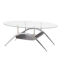 Mesa de Centro Home Mobili Oval Silver