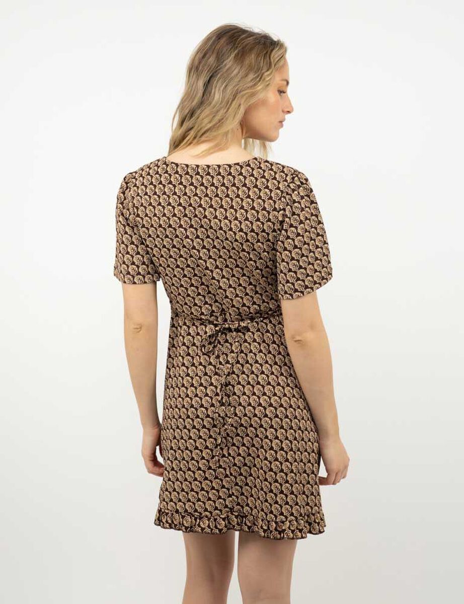 Vestido Mini Manga Corta Mujer Icono