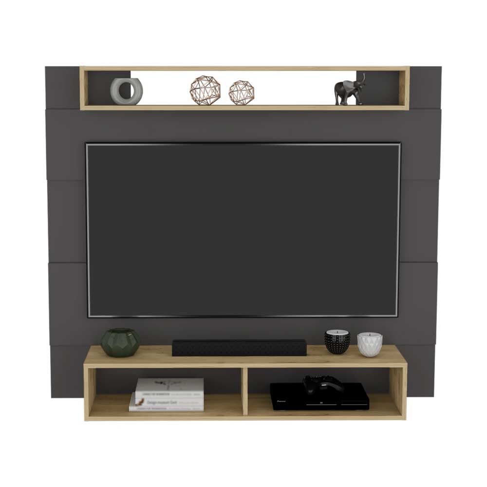 Panel TV TuHome Charlotte Hasta 60" Plomo Macadamia