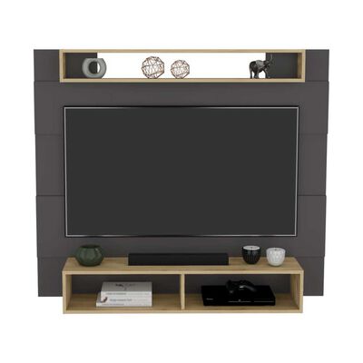 Panel TV TuHome Charlotte Hasta 60"" Plomo Macadamia