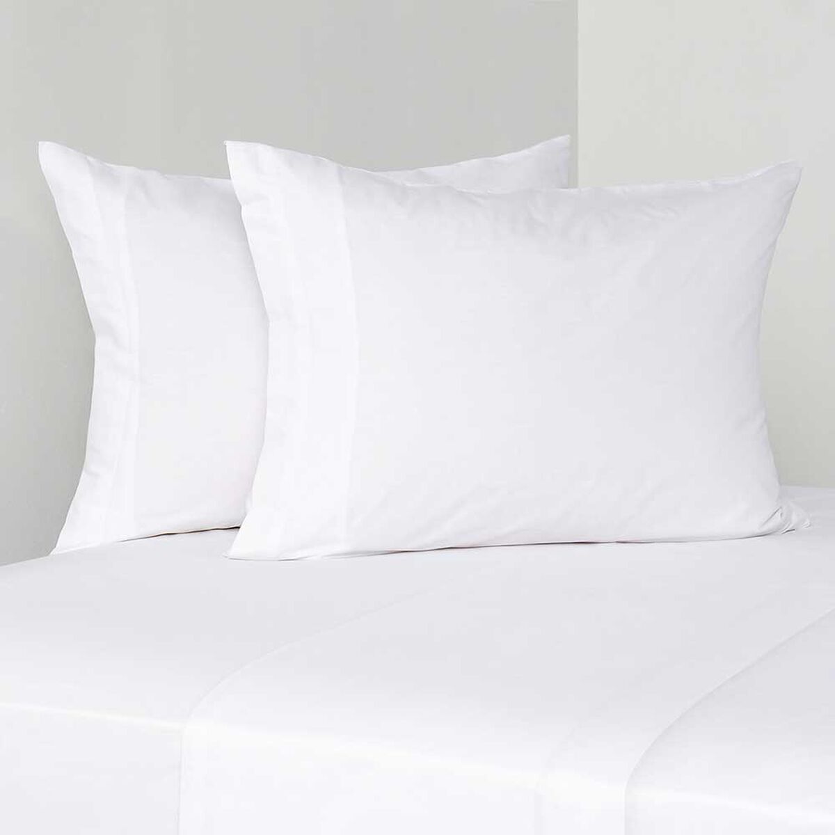 Juego de S&aacute;banas American Family King 144 Hilos Liso Blanco