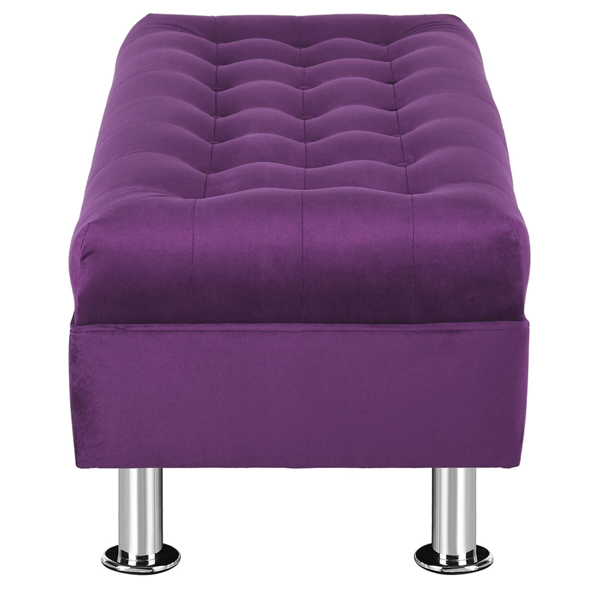 Banqueta Felpa Bodevir Lisboa 2 Cuerpos Morado