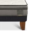 Cama Europea Belsogno 1,5 Plazas Signature + Respaldo Black