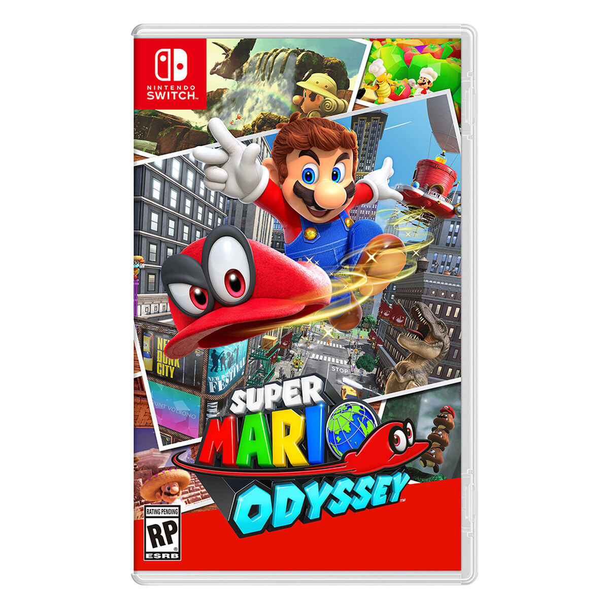 Combo Juego Nintendo Switch Super Mario Odyssey + Control Nintendo Switch Power A Mario Punch