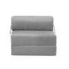 Sof&aacute; Cama Latam Home Velvet Siena 1 Cuerpo Gris