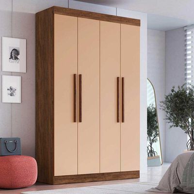 Imagen 2 del producto Clóset Exit Orlando 4 Puertas 2 Cajones Castaño y Beige