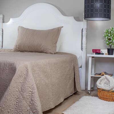 Quilt Doral 1,5 Plazas Beige Elegance