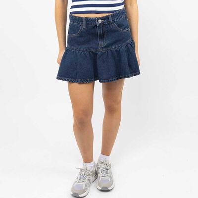 Falda Mini Vuelos Mujer Icono Azul