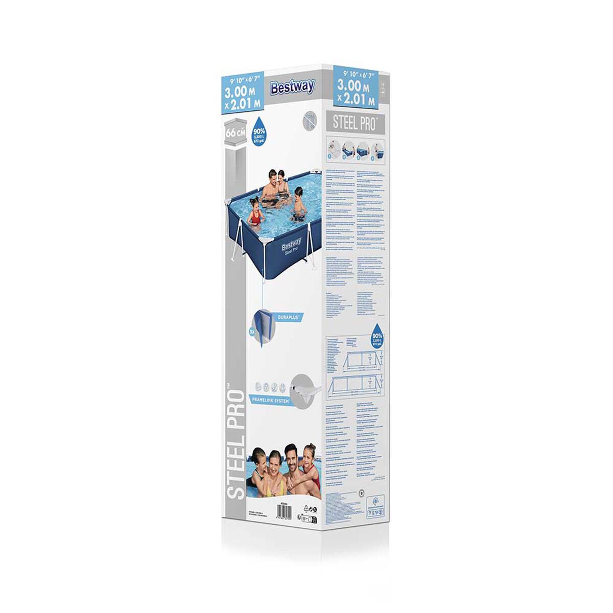 Piscina Estructural Bestway Steel Pro Splash Azul 300 x 201 x 66 cm 3300 lt 