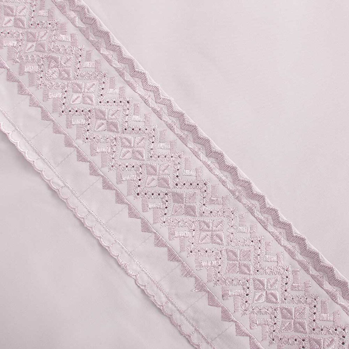 Juego de Sábanas Plumetti 2 Plazas Broderie Rosado