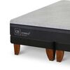 Cama Europea CIC Base Dividida 2 Plazas Hybrid Plus Infinity + Respaldo + 2 Veladores Dublin