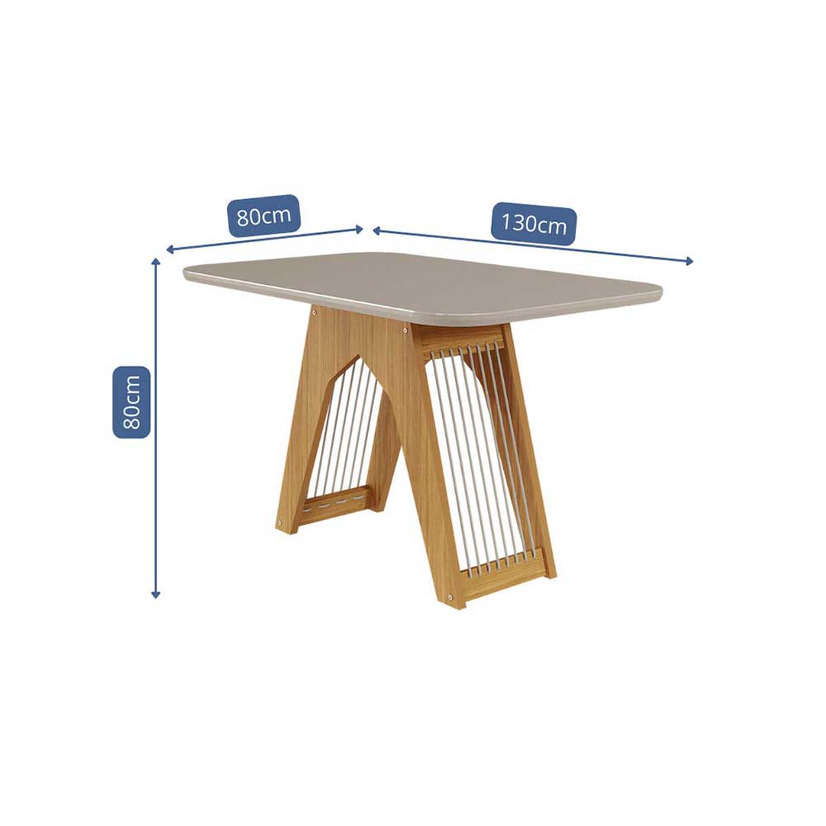Juego de Comedor Decocasa Carol 4 Sillas Off White