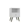 Velador Yardas CB201BCBC Blanco 1 Cajón