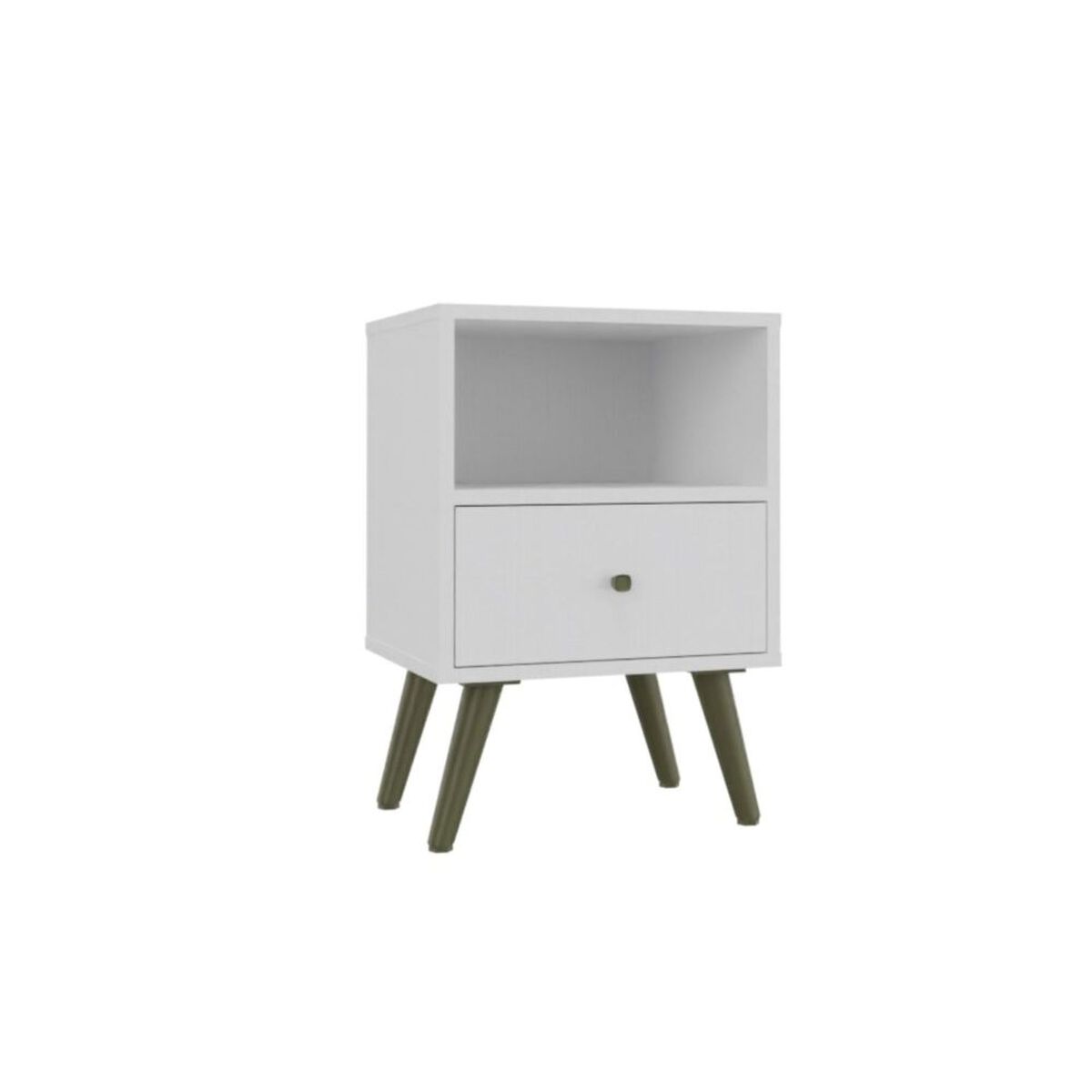 Velador Yardas CB201BCBC Blanco 1 Cajón