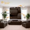 Juego de Living Elegant Detail New Houston 2-1-1 Cuerpos Caf&eacute;