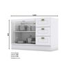 Mueble de Cocina Home Mobili Americana 3 Cajones 2 Puertas Blanco