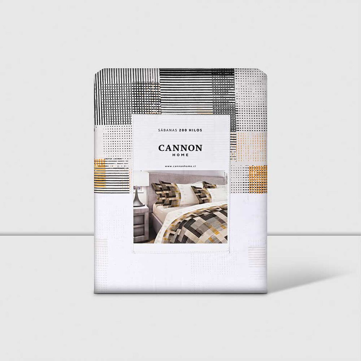 Juego de S&aacute;banas Cannon 2 Plaza 200 Hilos Silver Blanco