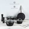 Batería de Cocina Aluminio Forjado Simplit Black Copper 7 Piezas Negro