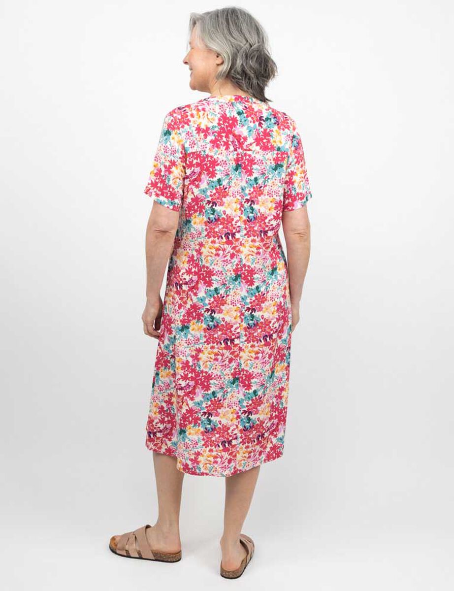 Vestido Midi Manga Corta Mujer Portman Club