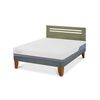 Cama Europea CIC 2 Plazas Excellence Plus + Respaldo Munich Olivo