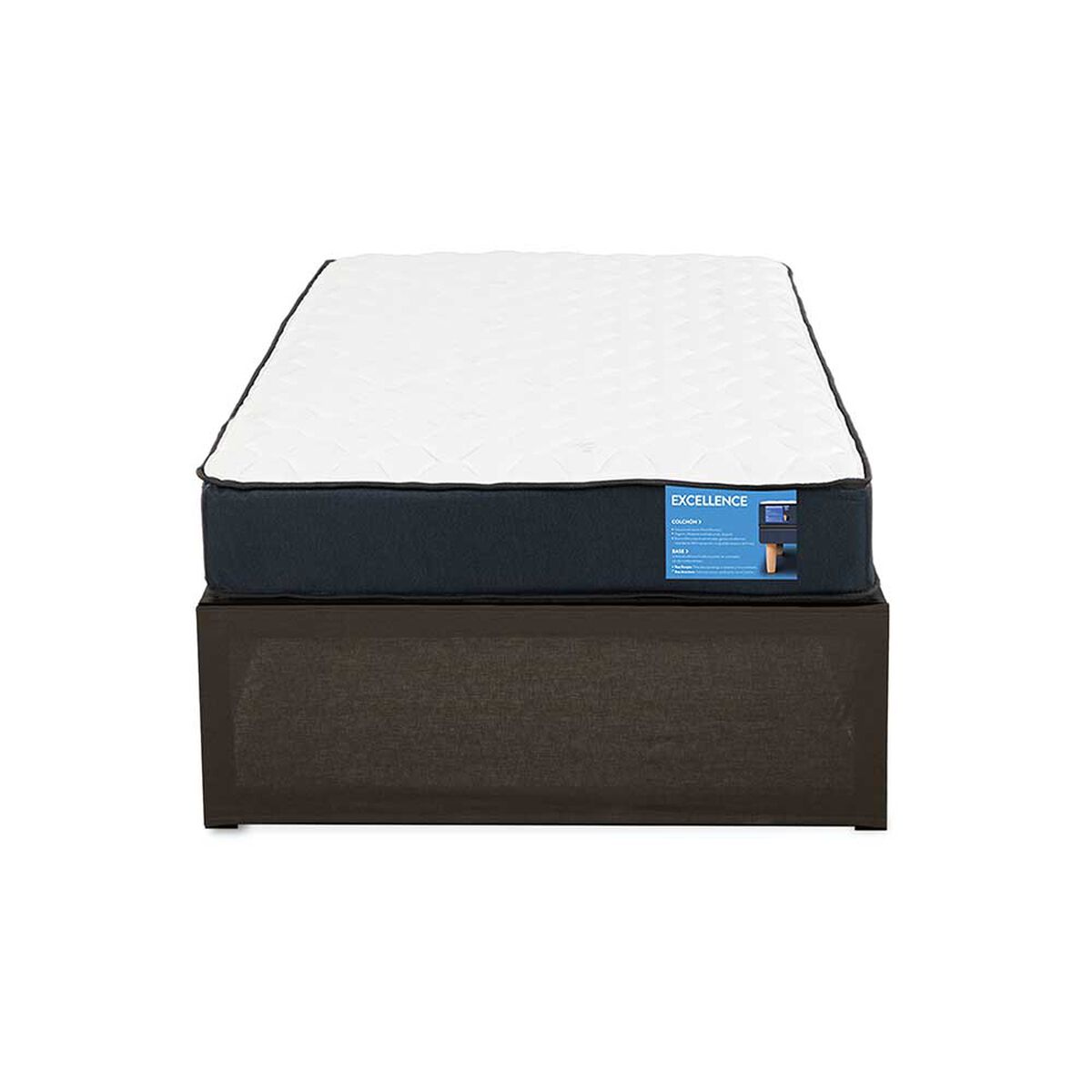 Cama Europea CIC Iron Smart 1,5 Plazas Excellence + Faldón