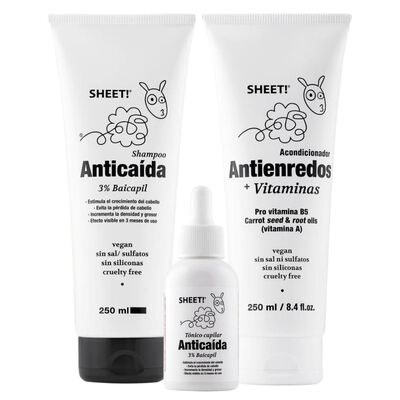 Pack Anticaída Shampoo + Tónico + Acondicionador B5 Sheet