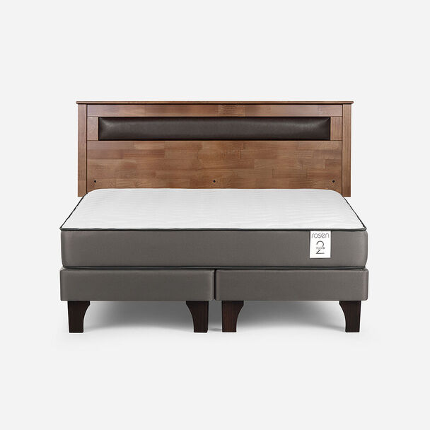 Cama Europea Rosen King New Style 2 Plus + Respaldo Ferrara