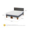 Cama Europea CIC Base Dividida 2 Plazas Excellence Plus + Respaldo Villarica