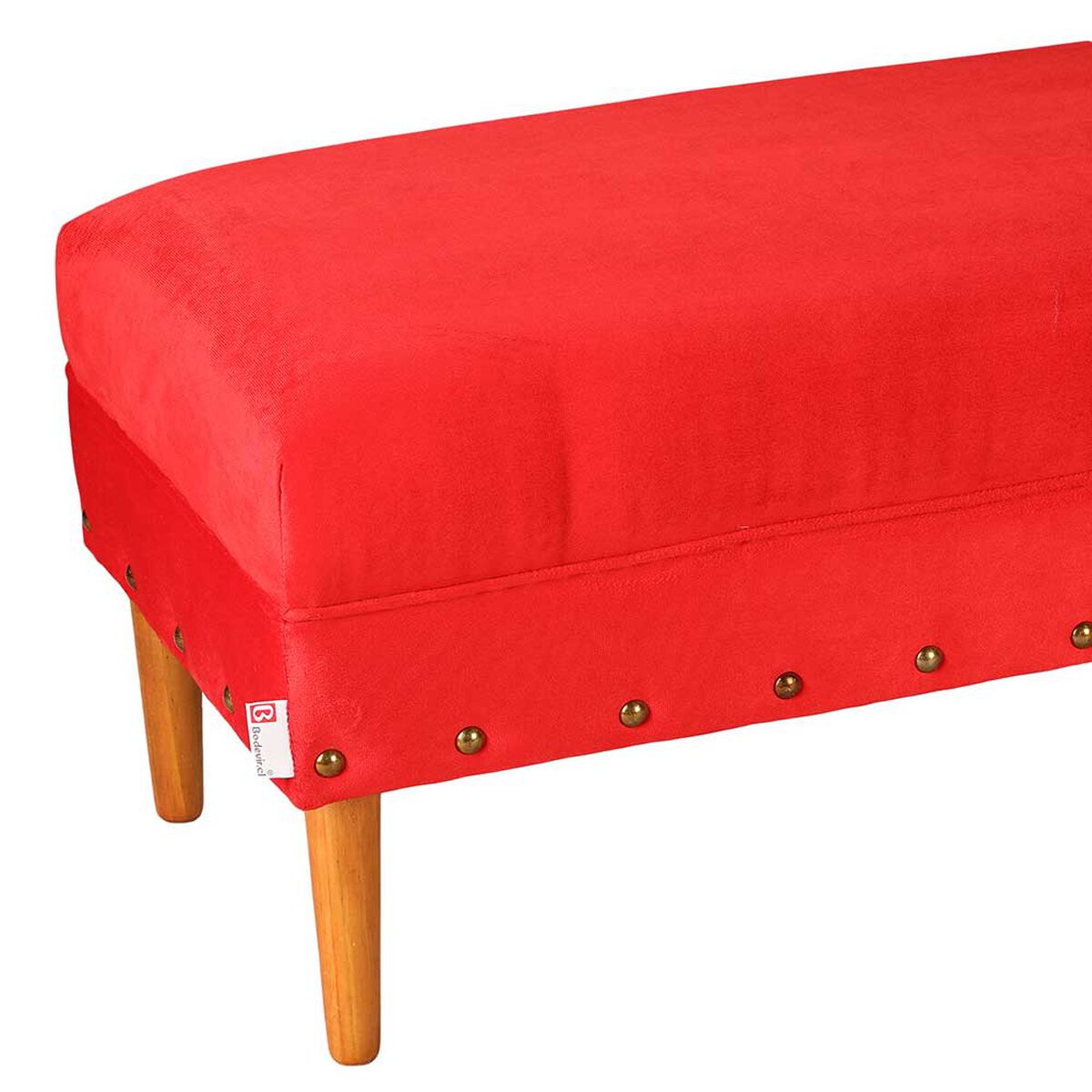 Banqueta Bodevir Provenza Tacha Felpa 04 Rojo