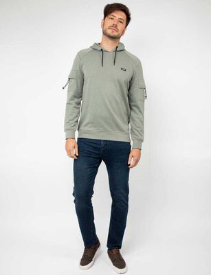 Imagen 2 del producto Polerón Hoodie Hombre Zibel Grafito, Verde