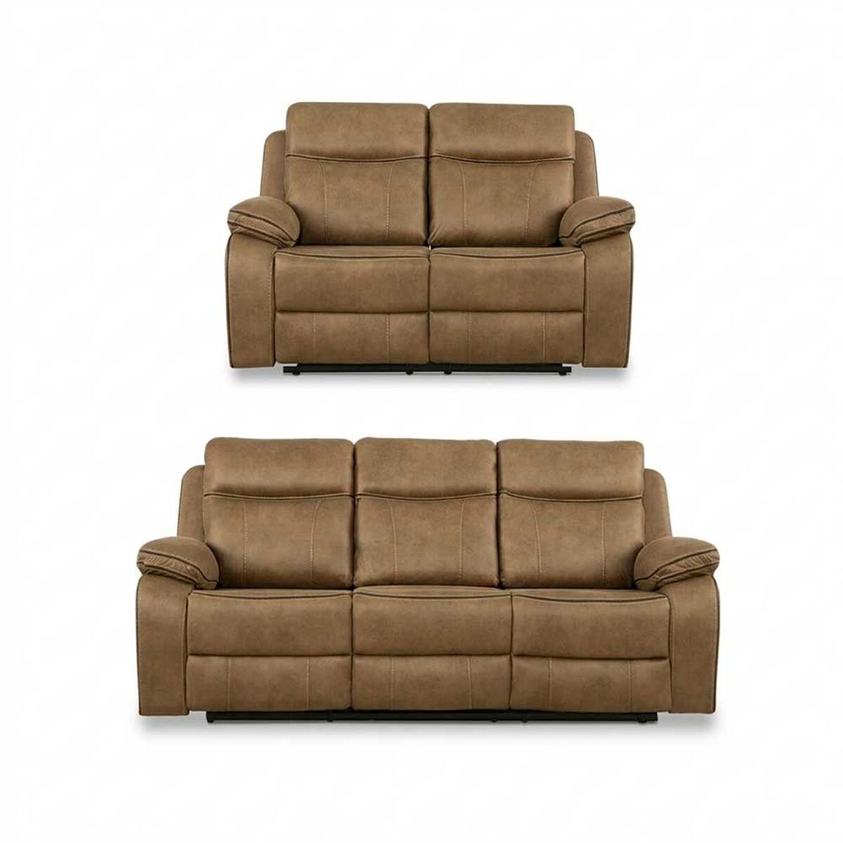 Juego de Living Reclinable CIC Sevilla 3C+2C Caf&eacute; Claro