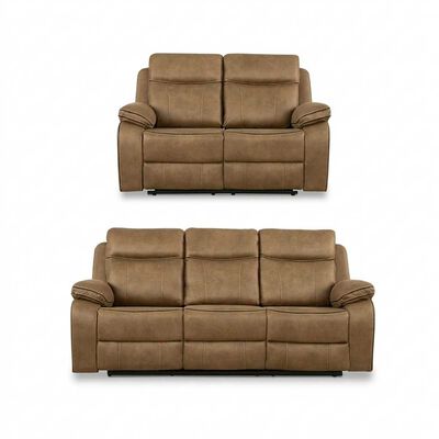 Juego de Living Reclinable CIC Sevilla 3C+2C Caf&eacute; Claro