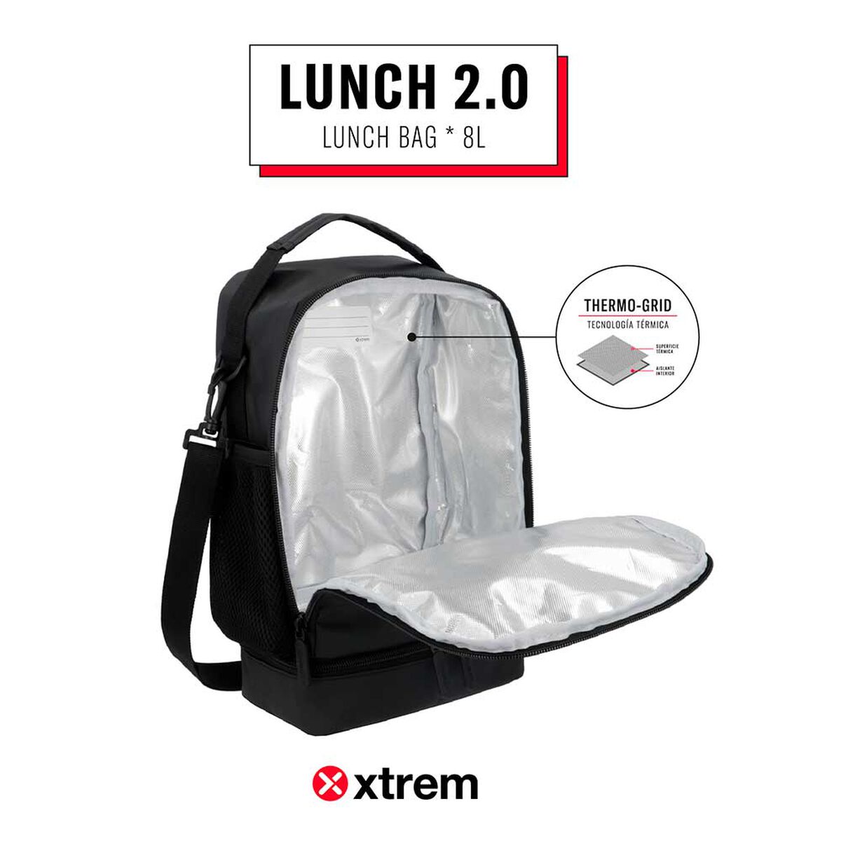 Lonchera Térmica Xtrem Lunch 2.0 5XT Negro