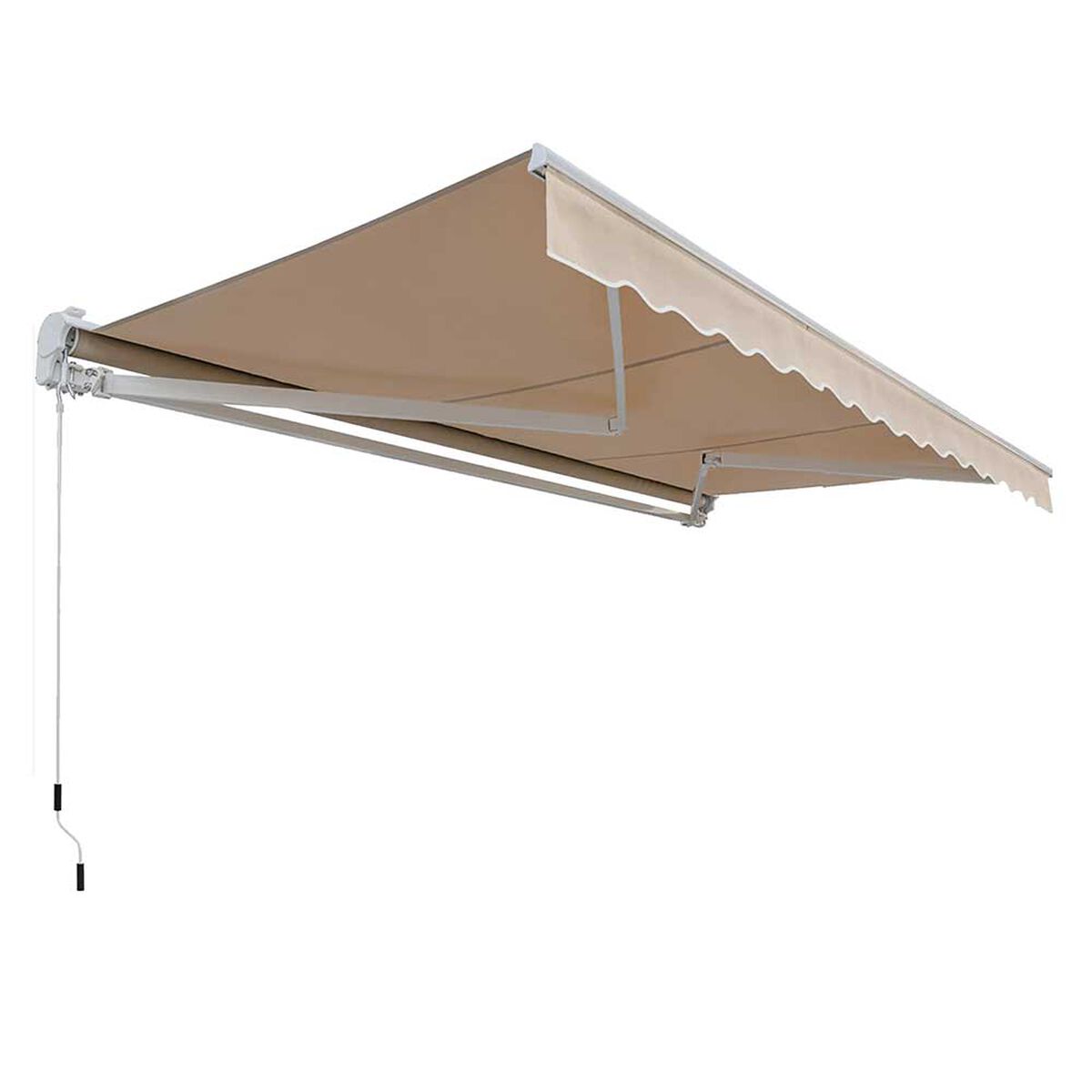 Toldo Terraza Retractil con Brazo Vincenzi 400 x 250 cm Beige