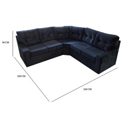 Imagen 2 del producto Sofá Seccional Izquierdo Almore Italia 5 Cuerpos Negro