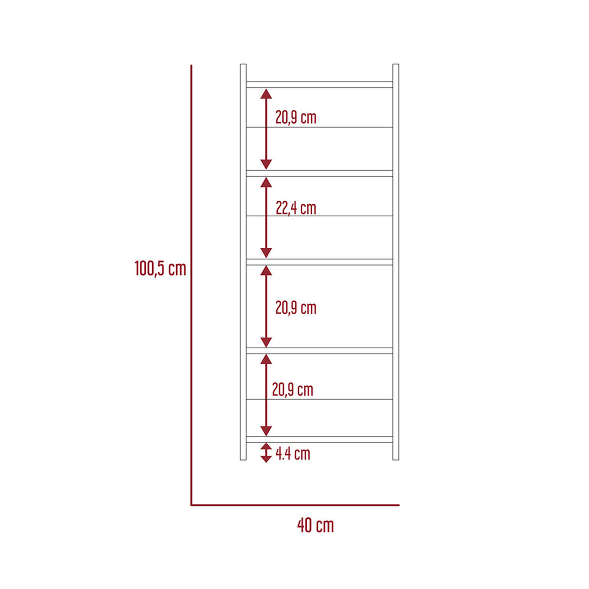 Escritorio + Biblioteca TuHome Office 11 Wengue