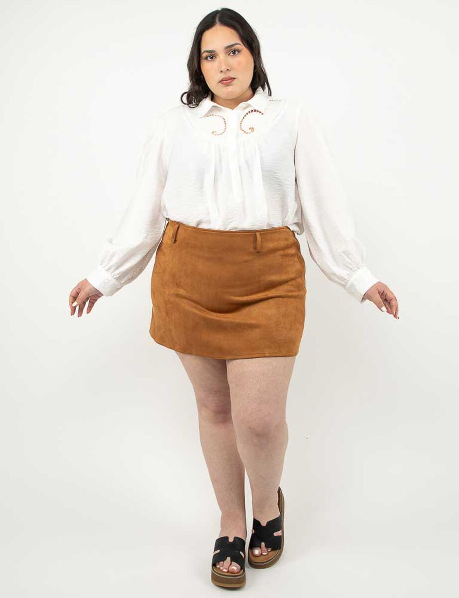 Falda Mini Terciopelo Plush Mujer Extralindas