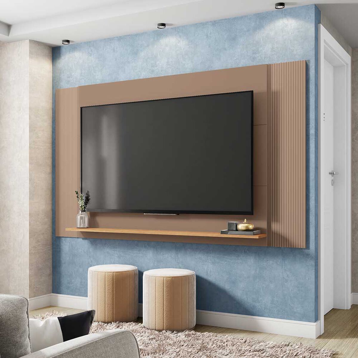 Panel Decocasa Mondrian Hasta 65" Gris