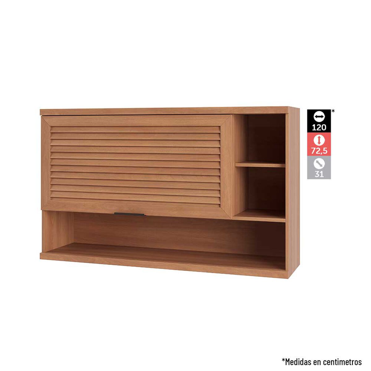 Mueble de Cocina Roca Macadamia Canela Grafito 3 Cajones 7 Puertas