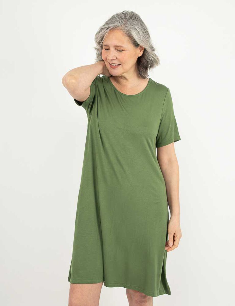 Vestido Midi Manga Corta Mujer Portman Club