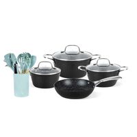 Pack Batería de Cocina Copper 7 Piezas + Set 12 Utensilios Calipso Simplit