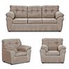 Juego de Living Deco Outlet Polonia Sofá 3 Cuerpos + Dos Sillones 1 Cuerpo Beige