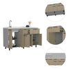 Mueble de Cocina Lavaplatos TuHome Hasselt 5 Puertas 2 Cajones Gris Rovere